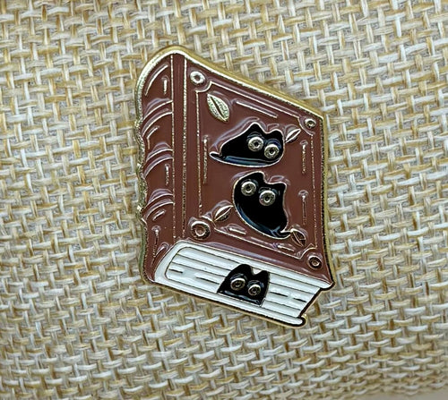 "Books with Owls" Pin