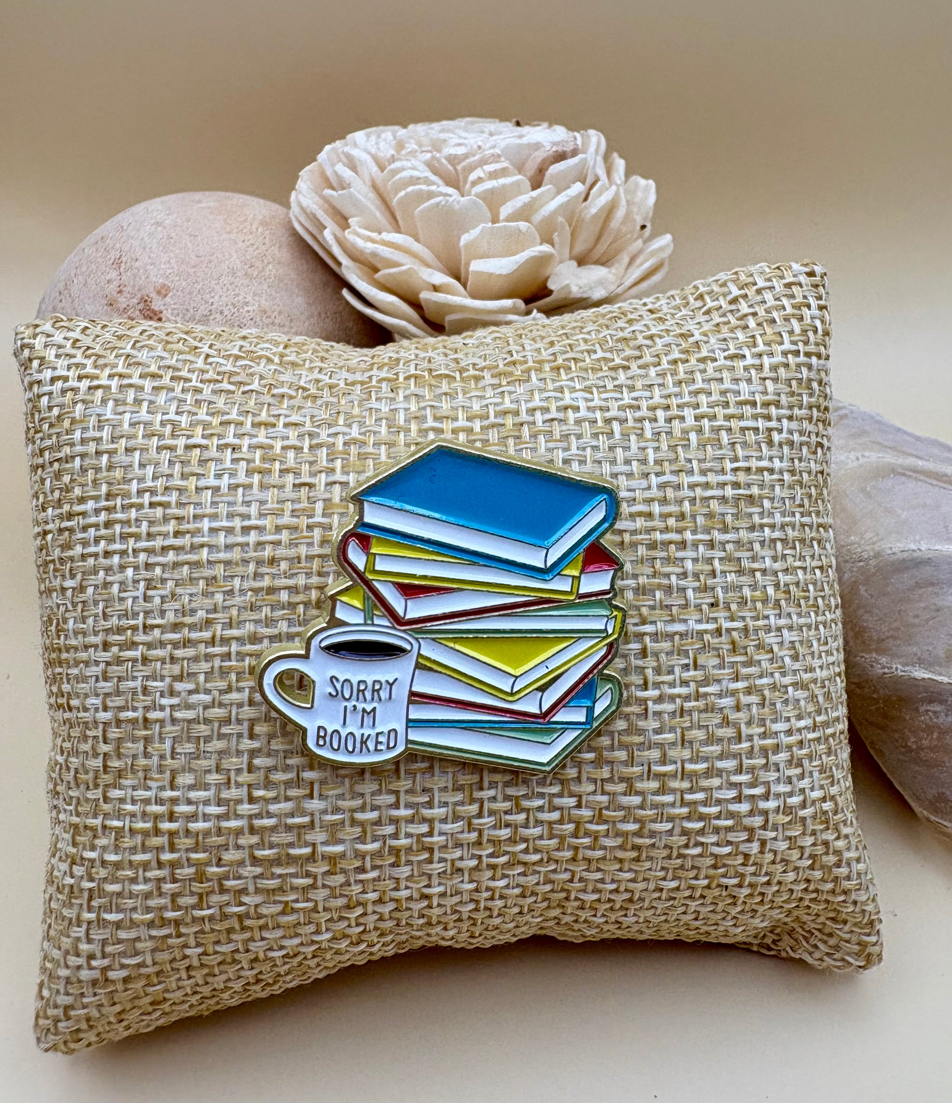 "Sorry I'm booked, coffee cup" Pin