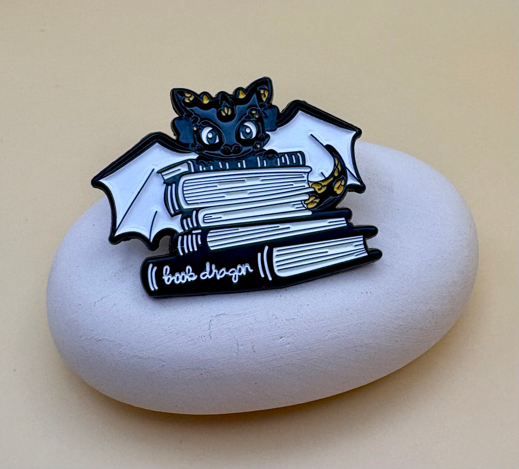 "Book Dragon " Pin